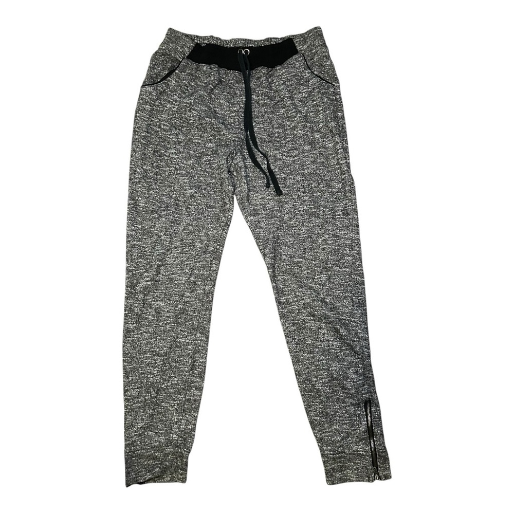 Iris Gray Jogger Pants with Black Accents